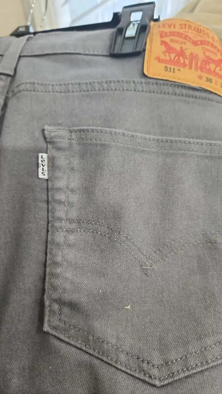 Levi's 511 Slim Fit Grey 5-Pocket Pants Size 36x30